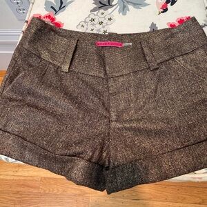 Alice + Olivia Gold-Toned Women's Tailored Evening Shorts